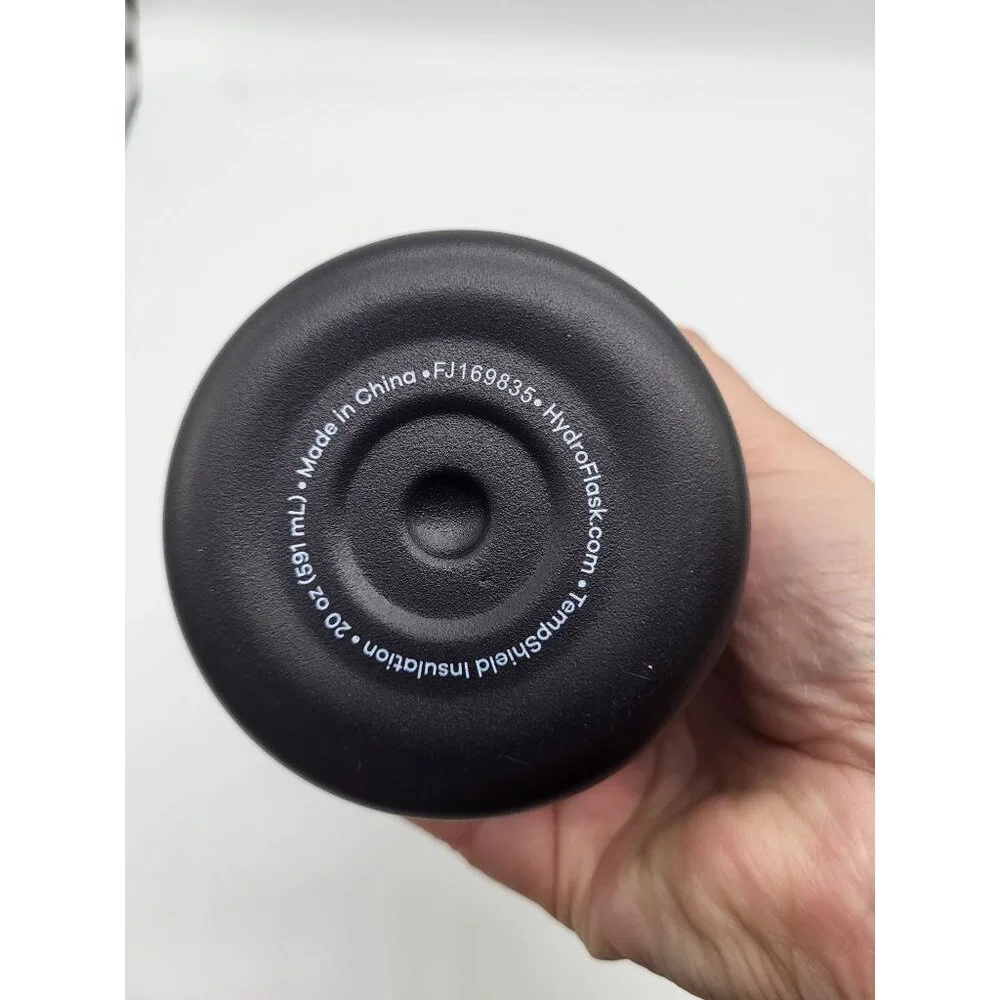 HYDROFLASK 20OZ Wide Mouth With Flex Strap Cap Black Coffee Hot Cold - Picture 4 of 6